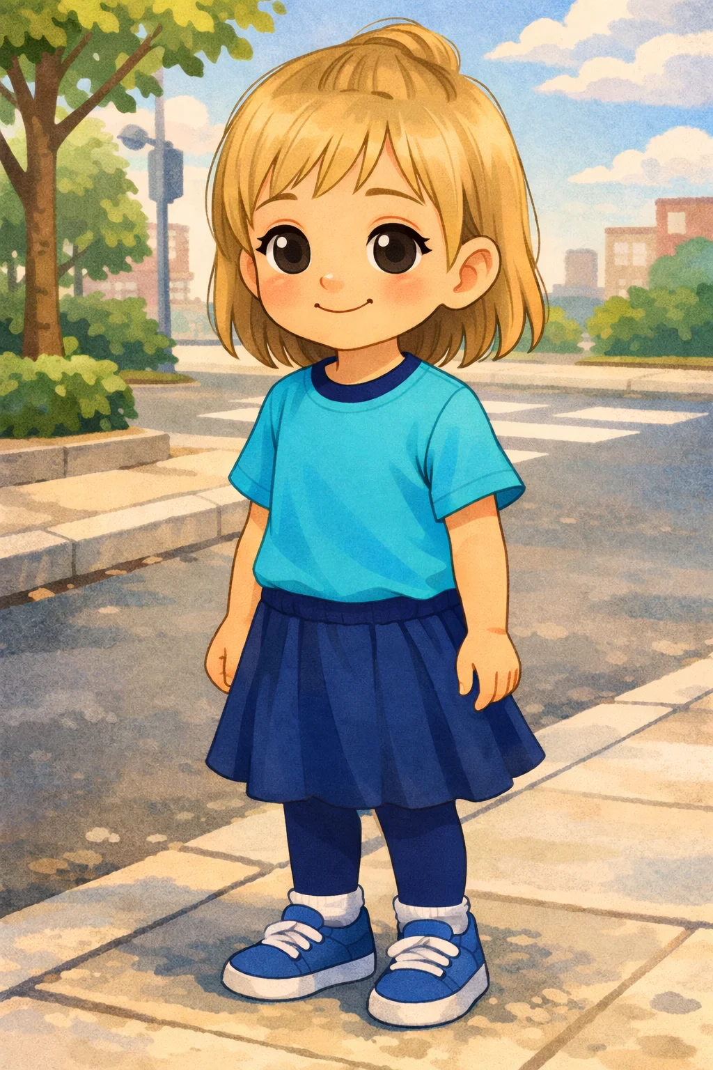 Odaia caminando por la calle